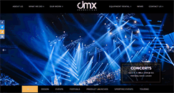 Desktop Screenshot of dmxproductions.co.uk